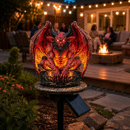 🔥 Gargoyle Guardian Solar Garden Stake Light – 🦇Glowing Gothic Outdoor Yard Decor