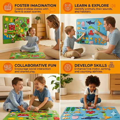 Montessori Learning Felt Board - Explore Imaginative Worlds!