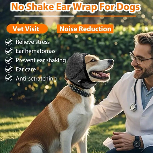 🐶 Dog Calming Hoodie Ear Wraps for Dogs, Waterproof Dogs Swim Cap