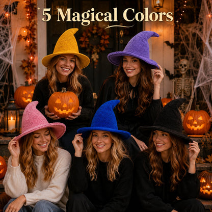 🧙 Knitted Wizard Hat  - ✨ Cozy Halloween Fantasy Costume Accessory