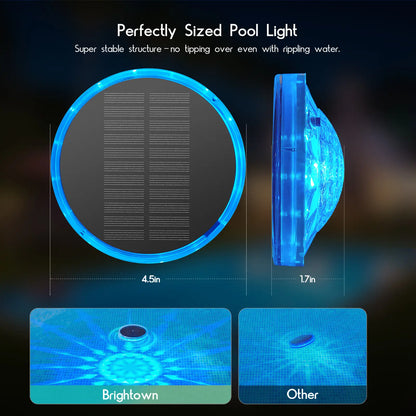 ☀️ Solar Floating Pool Lights | Remote Control 12+ Light Effects
