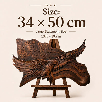 🦅🇺🇸 Wings of Freedom — A Handcrafted Wooden Tribute to American Pride