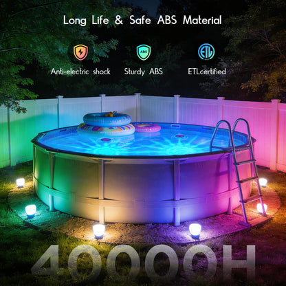 ☀️ Solar Floating Pool Lights | Remote Control 12+ Light Effects