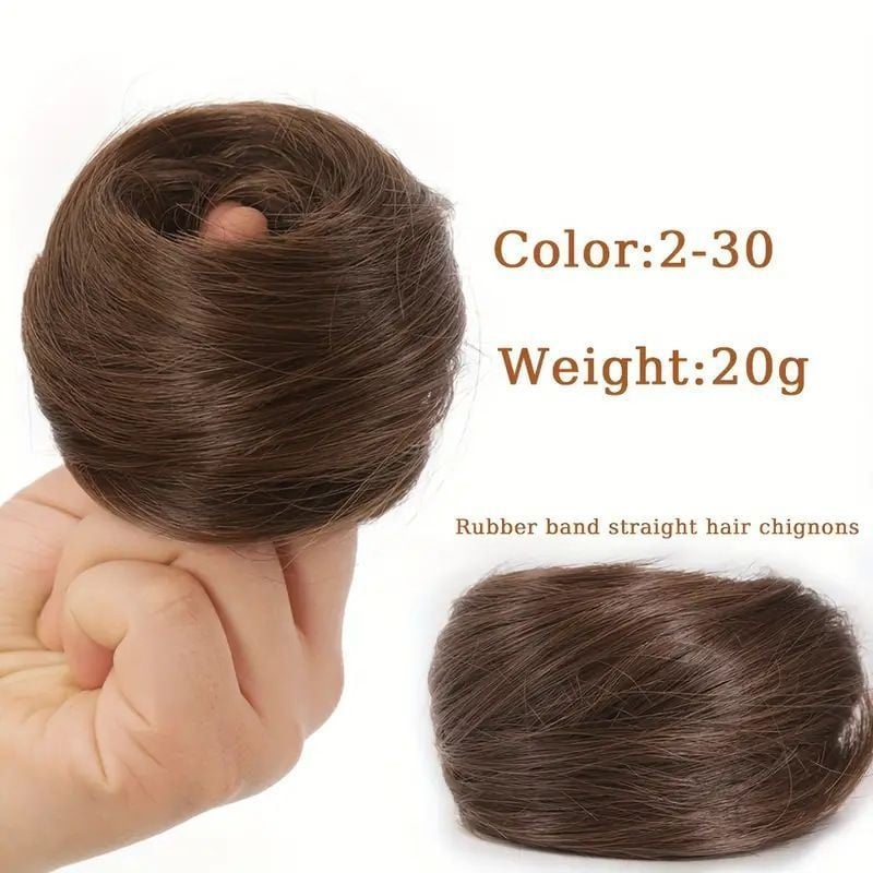 Cropped hair wig hair tie — —✨ Ideal for Everyday Wear, Scrunchie Base