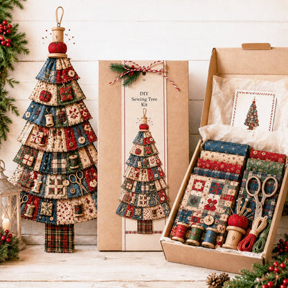 🎄Beginner-Friendly DIY Oversized Patchwork Christmas Tree Door Hanging Kit