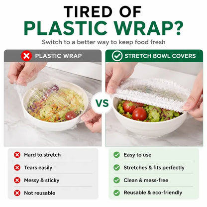 🔥Hot sale-100PCS Disposable Stretch Food Covers for Bowls & Plates🥡