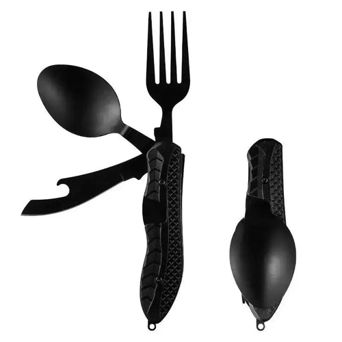 🍴 4-in-1 Detachable Folding Camping Utensil Set