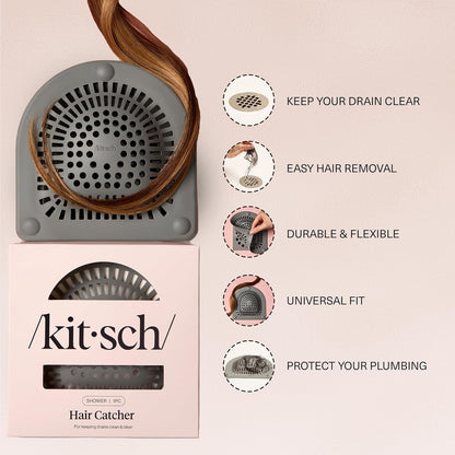🏆75K+ SOLD!🚿 Silicone Hair Catcher for Shower Drains