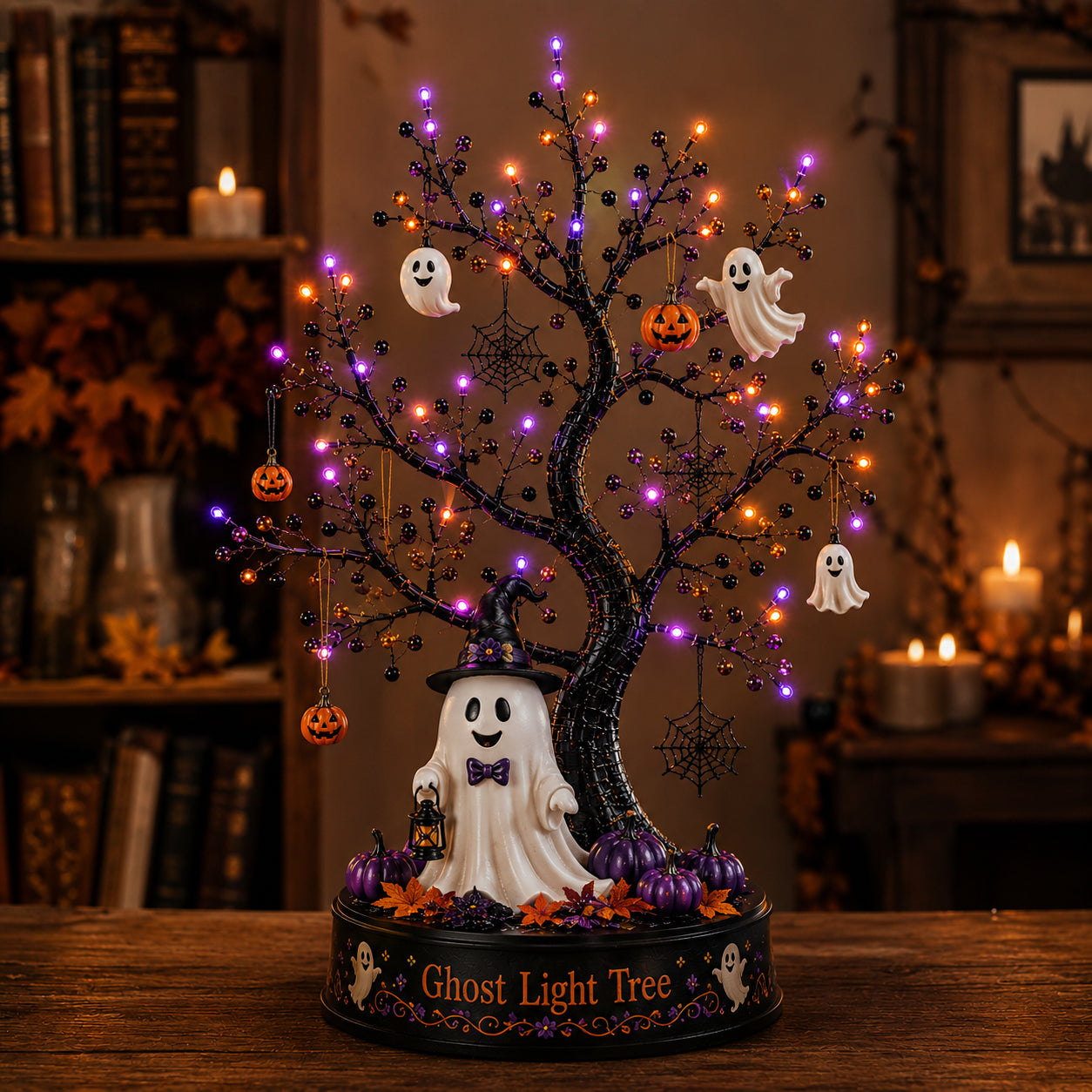 Halloween Enchanted Light Tree – LED Tabletop Decoration