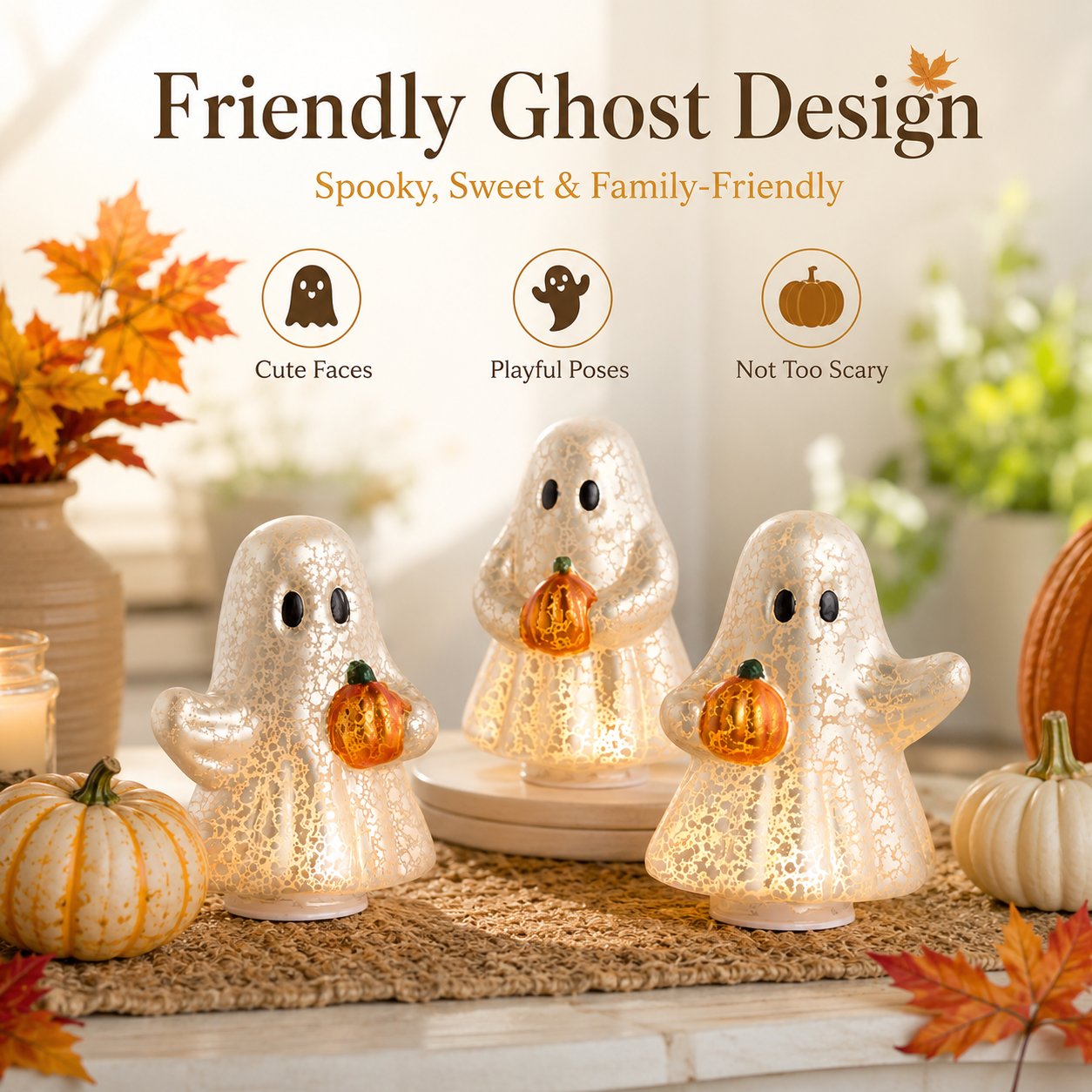 Beleuchtetes Halloween-Geisterfiguren-Set👻🏡