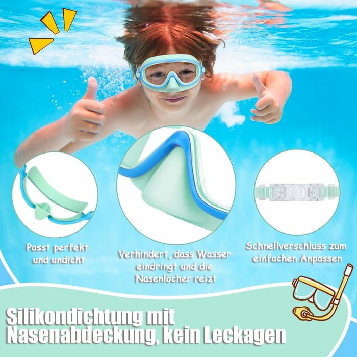 HD Large Frame Kids Swimming Goggles, Waterproof & Anti-Fog
