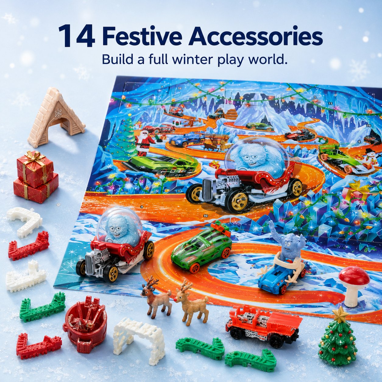 ⚡Hot Sales 49% OFF🔥 2026 Hot Wheels Holiday Advent Calendar🏎️