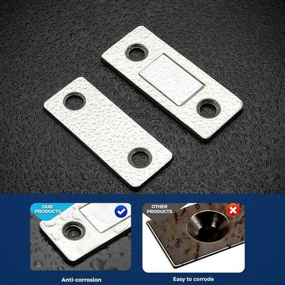 16 Pair Counts Cupboard Magnetic Catch without Punching, 3-Step Stick-On Install - No Tools Needed