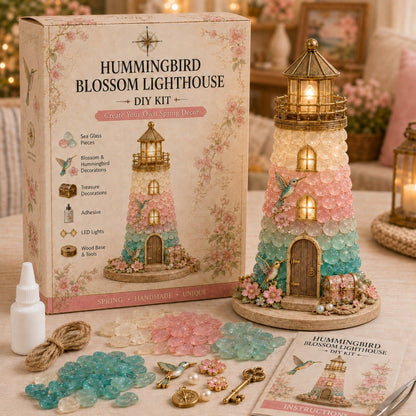 ⏳ Last Day 49% OFF – 🌊 Beginner-Friendly DIY Lighted Sea Glass-Style Lighthouse Kit Collection | Complete Kit with Sea Glass-Style Pieces, LED Lights & Step-by-Step Guide Included 💕