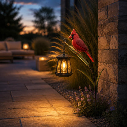 🔥 50% OFF – Cardinal Solar Garden Light 🐦✨ | Lifelike Outdoor Bird Decor
