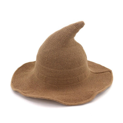 🧙 Knitted Wizard Hat  - ✨ Cozy Halloween Fantasy Costume Accessory