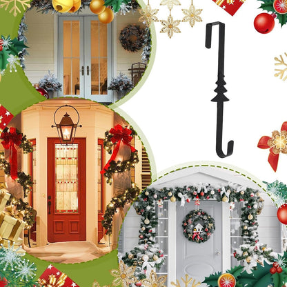 🎄 Metal Over The Door Wreath Hanger | Christmas Snowflake Tree Star Decor Hook🎅