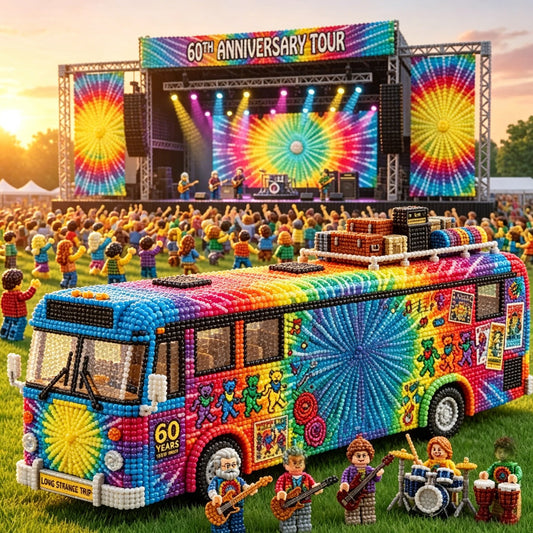 Deadhead Tour Psychedelic Rainbow Bus DIY Bead Kit | 60th Anniversary Collector Handmade Craft Set