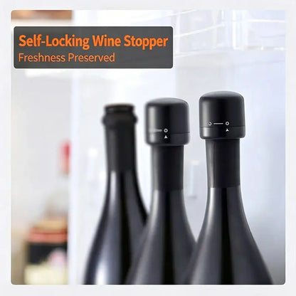 Vacuum Wine Stopper, Reusable Leakproof Bottle Sealer for Wine & Champagne