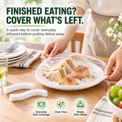 🍽️✨  Clear Food Wrap for Bowls & Plates