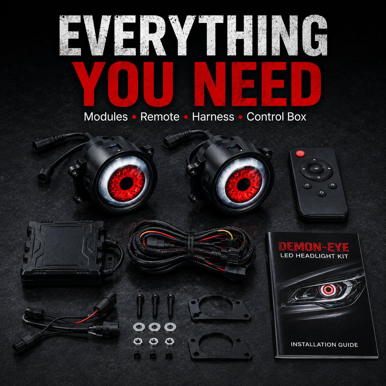 👀Demon-Eye LED Headlight Kit-2 pcs