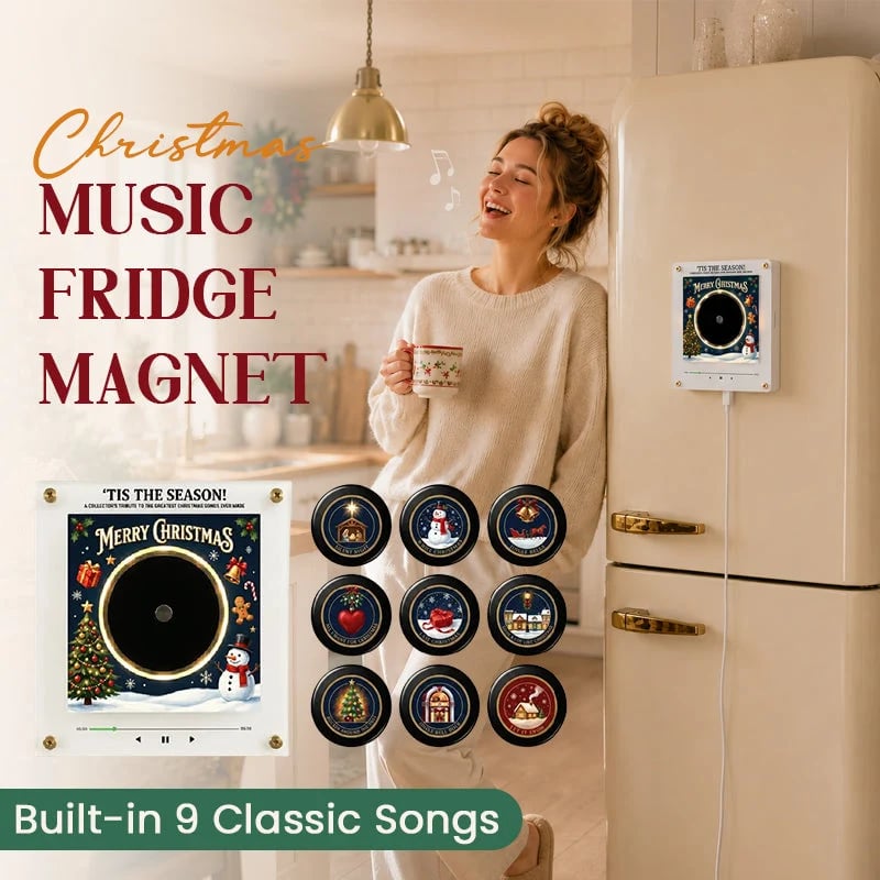 🎄 Christmas Music Fridge Stickers | Interactive Festive Decor with 9 Classic Christmas Carols