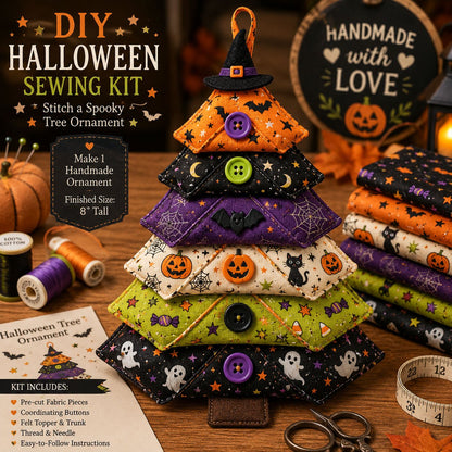 🎄Last Day 49% OFF - 🎃Layered Fabric Tree Ornament DIY Sewing Kit