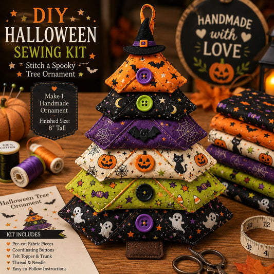 🎄Last Day 49% OFF - 🎃Layered Fabric Tree Ornament DIY Sewing Kit