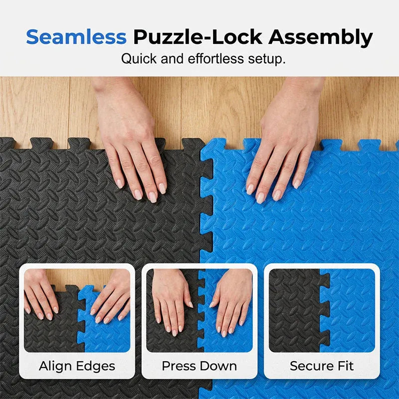 🧩💪 Non-Slip EVA Foam Puzzle Play Mat Set – High-Density, Shock-Absorbing & Waterproof – Gym, Yoga or Kids' Play Area 🏋️