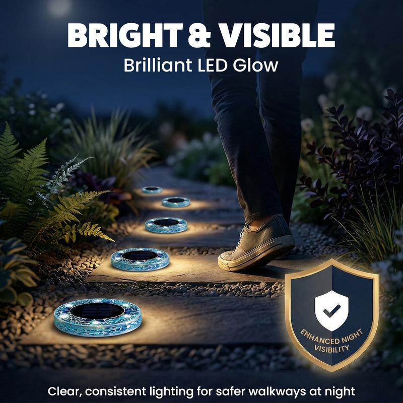 ✨Solar Outdoor Mosaic Disc Lights (4-Pack)