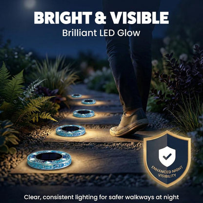 ✨Solar Outdoor Mosaic Disc Lights (4-Pack)