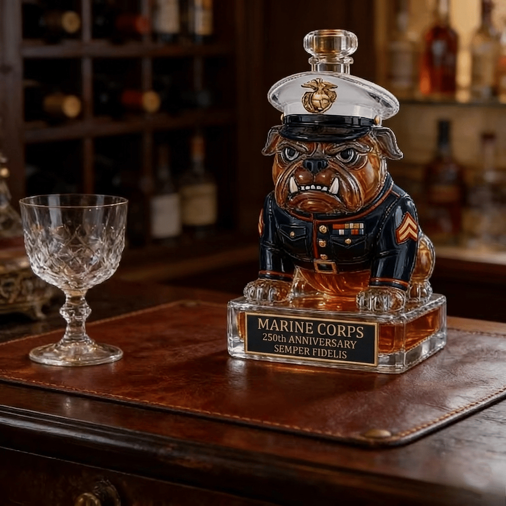 🇺🇸 Marine Corps Devil Dog 250th Anniversary Whiskey Bottle