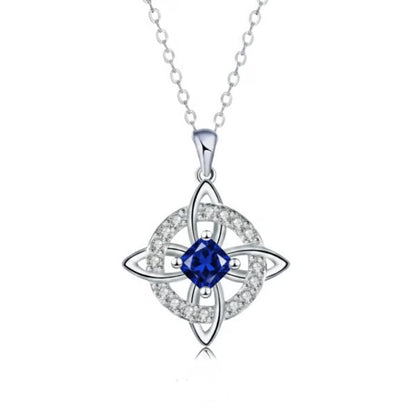 🔮 Personalized Witch’s Knot Birthstone Necklace – Sacred Protection & Luck Talisman ✨