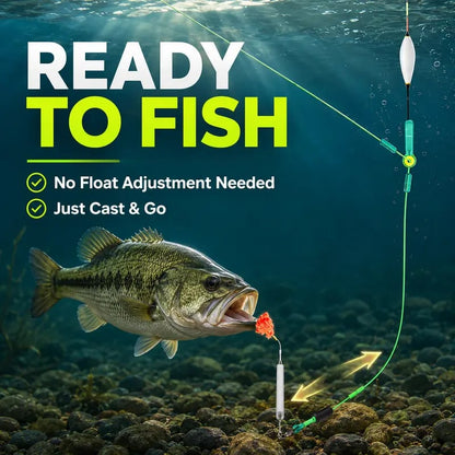 🎣 Pre-Tied Off Bottom Fishing Rig | Anti-Snag Floating Bottom Hook Leaders