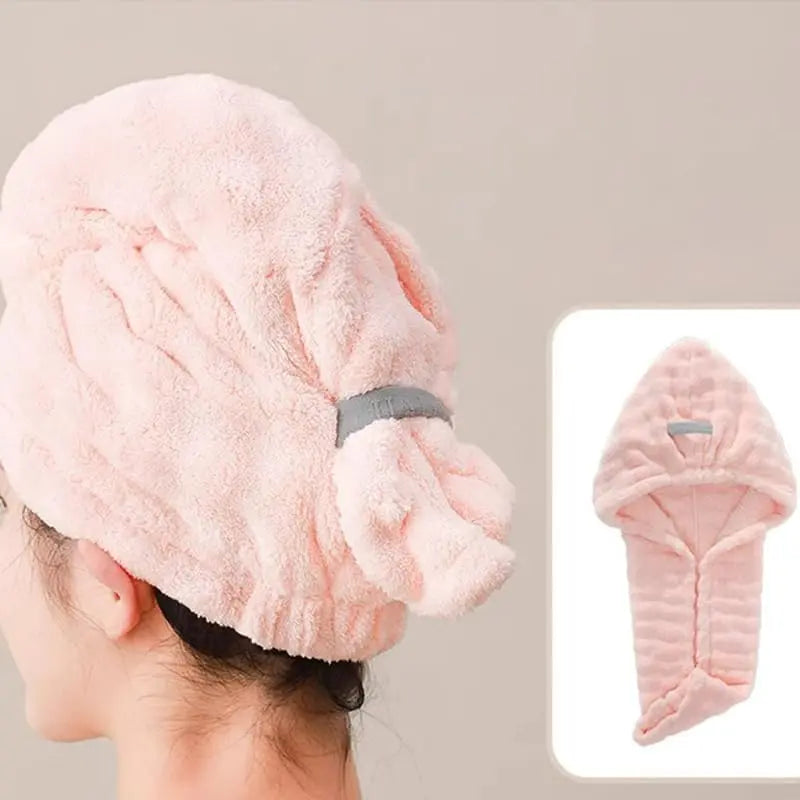 Ultra-Absorbent Microfiber Hair Turban – Soft Quick-Dry Towel Wrap for Long & Thick Hair