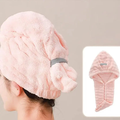 Ultra-Absorbent Microfiber Hair Turban – Soft Quick-Dry Towel Wrap for Long & Thick Hair