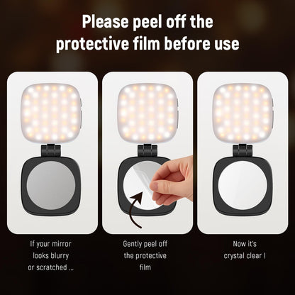 💖Magnetic Selfie Light for MagSafe iPhone – Foldable LED Ring Light with Mirror & Stand 📱💡