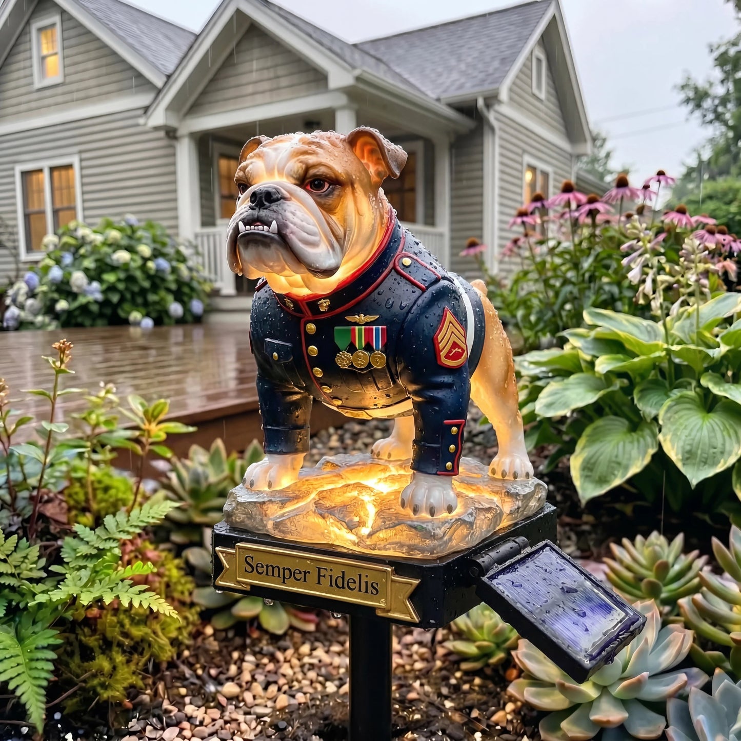 🇺🇸 Last Day Promo: 49% OFF 🎖️-USMC Devil Dog Semper Fidelis Solar Garden Light - ✈️Buy 2 Free Shipping Today!