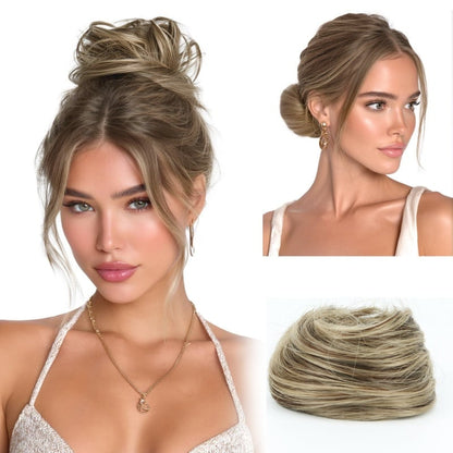 Cropped hair wig hair tie — —✨ Ideal for Everyday Wear, Scrunchie Base