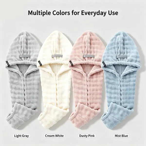 Ultra-Absorbent Microfiber Hair Turban – Soft Quick-Dry Towel Wrap for Long & Thick Hair