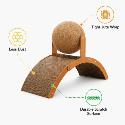 🐾Furniture-Saving Interactive Jute Ball & Arch Cat Scratcher
