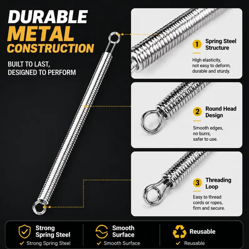 2Pcs Flexible Drawstring Threading Tool 🧵 Bendable Metal Spring Threader for Hoodies Pants Shoelaces