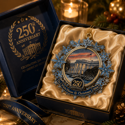 🔥Last 30pcs✨⏰ Limited anniversary edition✨49% OFF!🔥White House 250th Anniversary Commemorative Snowflake Ornament