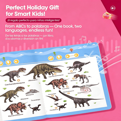 🎁Perfect for Toddlers🎁Spanish Interactive Educational Toy for Kids 1–6, Bilingual Sound Book for Early Language Learning
