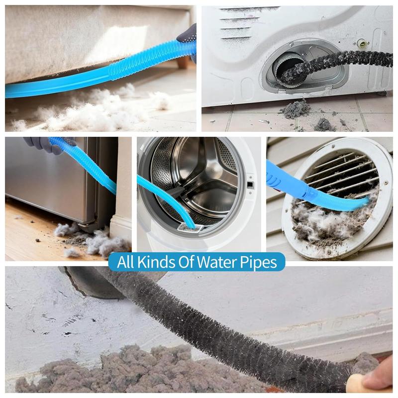 💥2 Pieces Dryer Vent Cleaner Kit Compatible with Most Vacuum Cleaner