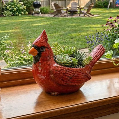 🔥2026 Last Day 49% OFF 🐦Cardinal Bird Succulent Planter