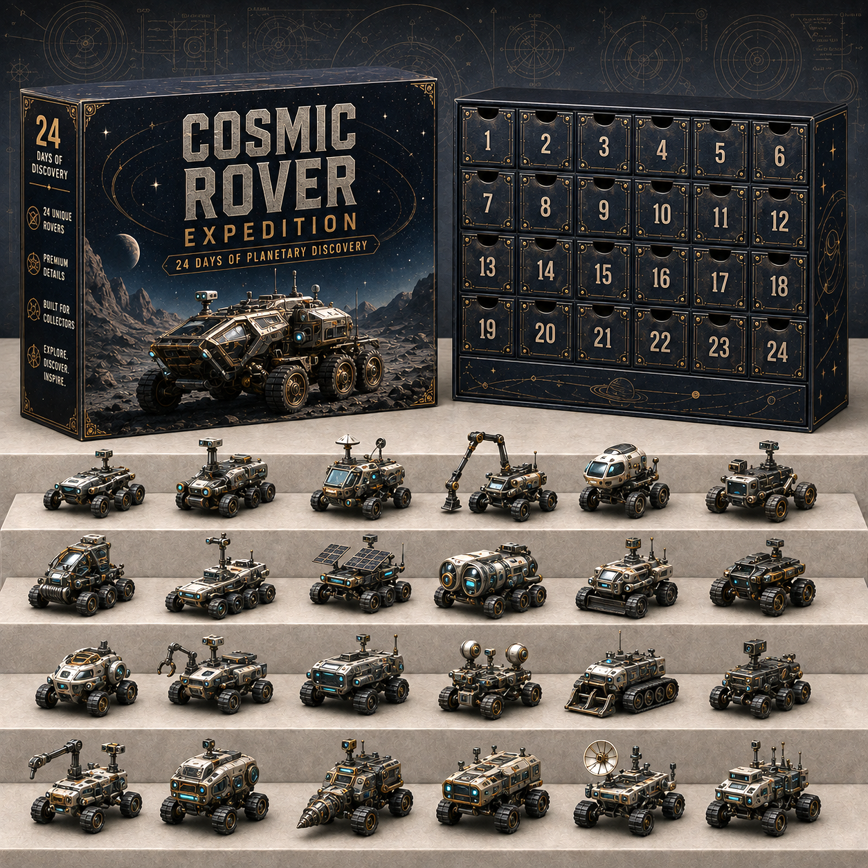 🔥49% Off Last Day - 24-Day Space Rover Advent Calendar – 24 Futuristic Planetary Explorers