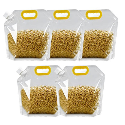 5PCS Airtight Food Storage Bags, Reusable Grain & Rice Storage Bags