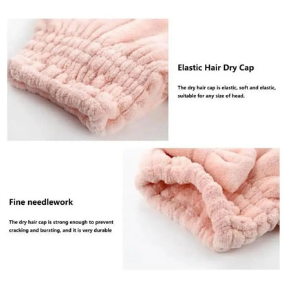 🎀Women's Bow-Decorated Shower Cap and Hair Dryer Cap