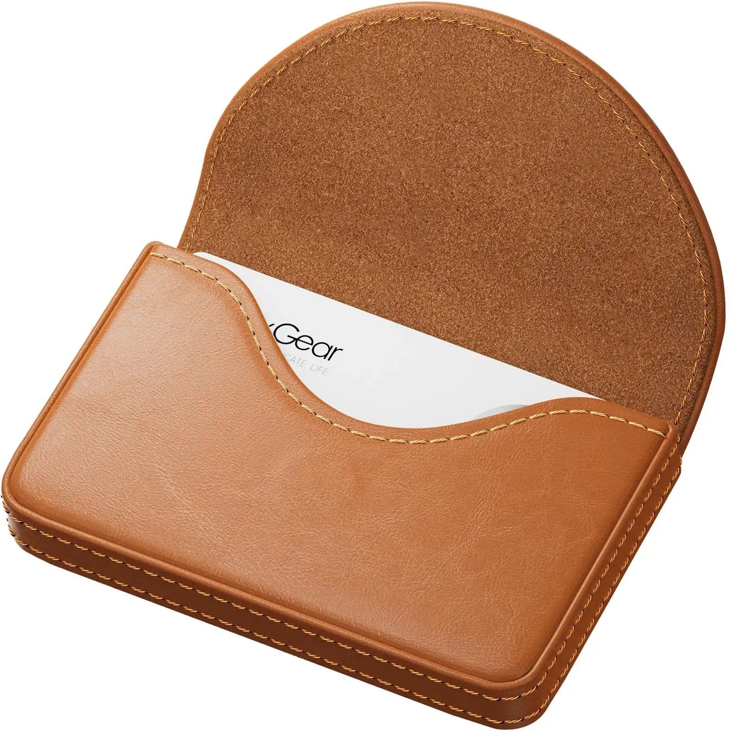 💼 PU Leather Business Card Holder – Slim Magnetic Name Card Case